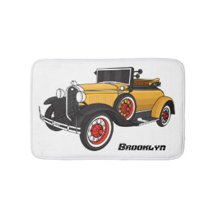 Klassisches gelbes Auto 1931 Badematte