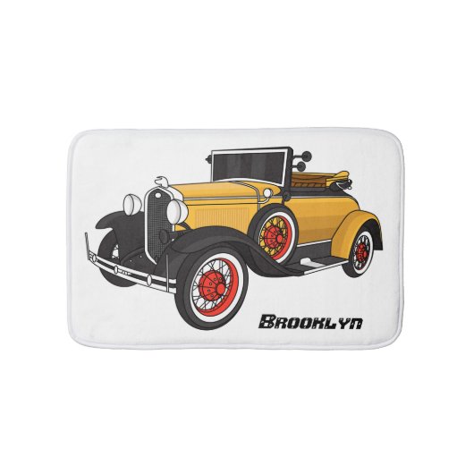 Klassisches gelbes Auto 1931 Badematte (Vorderseite)
