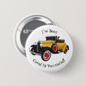 Klassisches gelbes Auto 1931 Button (Vorne & Hinten)