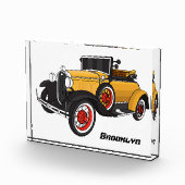 Klassisches gelbes Auto 1931 Fotoblock (Rechts)