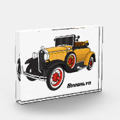 Klassisches gelbes Auto 1931 Fotoblock (Links)