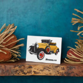 Klassisches gelbes Auto 1931 Fotoplatte (Seite)
