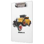 Klassisches gelbes Auto 1931 Klemmbrett (Links)