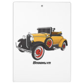 Klassisches gelbes Auto 1931 Klemmbrett (Rückseite)