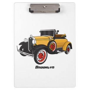 Klassisches gelbes Auto 1931 Klemmbrett