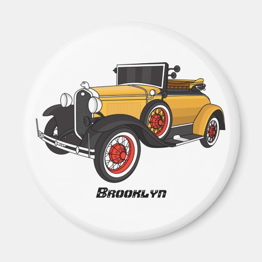 Klassisches gelbes Auto 1931 Magnet (Vorne)