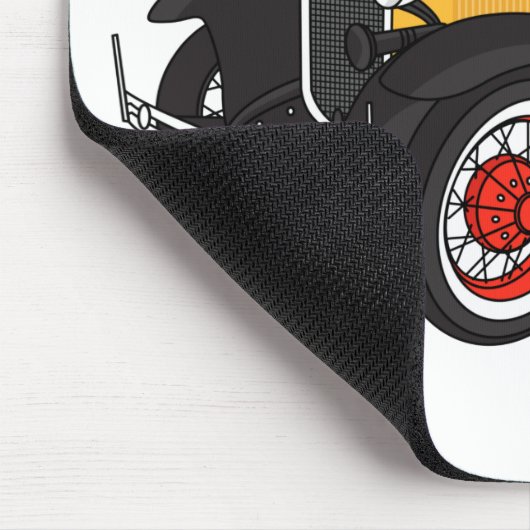 Klassisches gelbes Auto 1931 Mousepad (Ecke)