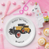 Klassisches gelbes Auto 1931 Pappteller (Party)