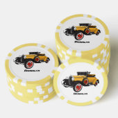 Klassisches gelbes Auto 1931 Pokerchips (Stapel)
