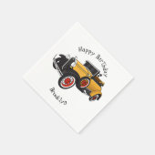 Klassisches gelbes Auto 1931 Serviette (Ecke)