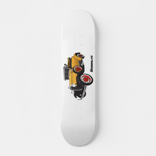 Klassisches gelbes Auto 1931 Skateboard (Vorne)