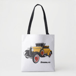 Klassisches gelbes Auto 1931 Tasche