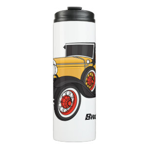 Klassisches gelbes Auto 1931 Thermosbecher