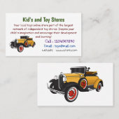 Klassisches gelbes Auto 1931 Visitenkarte (Vorne/Hinten)