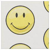 Klassisches gelbes glückliches Gesicht Stoff (Nahaufnahme)