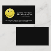 Klassisches gelbes glückliches Gesicht Visitenkarte (Vorne/Hinten)