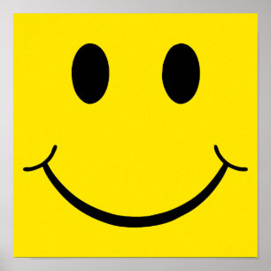 Klassisches gelbes Happy-Face der 70er Poster