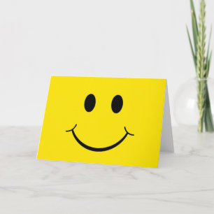 Klassisches gelbes Happy-Gesicht der 70er Jahre Karte