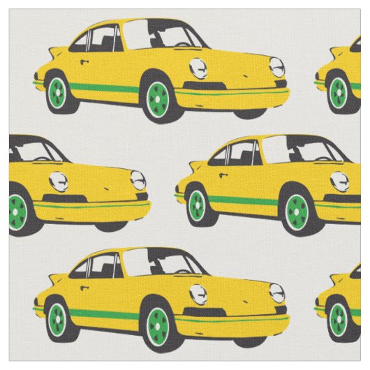 Klassisches gelbes Sport-Auto-Gewebe Stoff (Nahaufnahme)