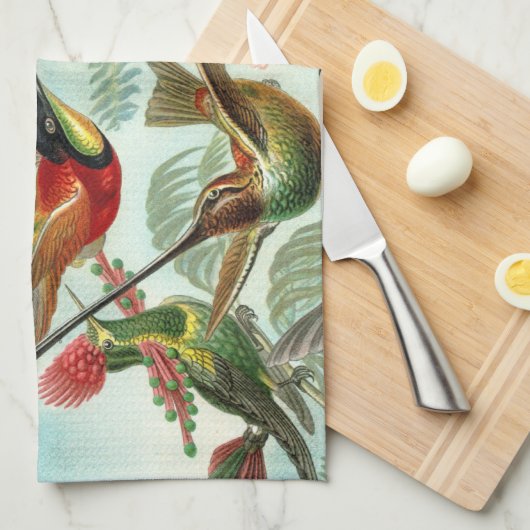 Klassisches Gemälde von Kolibri Handtuch (Viertel Falte)