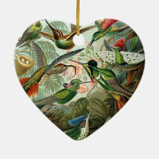 Klassisches Gemälde von Kolibri Keramik Ornament (Hinten)