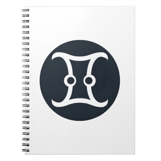 Klassisches Gemini Symbol Notizblock (Vorderseite)