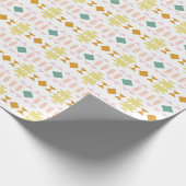 Klassisches geometrisches Muster in Grau-Erdpastel Geschenkpapier (Ecke)