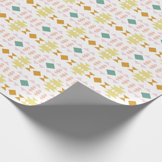 Klassisches geometrisches Muster in Grau-Erdpastel Geschenkpapier (Ecke)