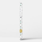 Klassisches geometrisches Muster in Grau Personali Case-Mate iPhone Hülle (Rückseite / Links)