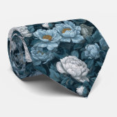 Klassisches Geschenk für Freund Pfingstrosen Krawatte (Gerollt)