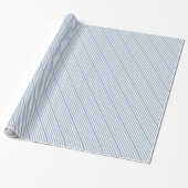 Klassisches Geschenkpapier Blau-Weiß gestreift (Ungerollt)
