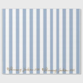 Klassisches Geschenkpapier Blau-Weiß gestreift (Flach)