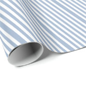 Klassisches Geschenkpapier Blau-Weiß gestreift (Rolleneckpunkt)