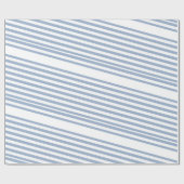 Klassisches Geschenkpapier Blau-Weiß gestreift (Flach)