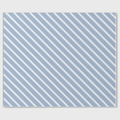 Klassisches Geschenkpapier Blau-Weiß gestreift (Flach)