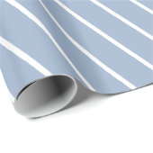 Klassisches Geschenkpapier Blau-Weiß gestreift (Rolleneckpunkt)