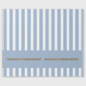 Klassisches Geschenkpapier Blau-Weiß-Streifen (Flach)