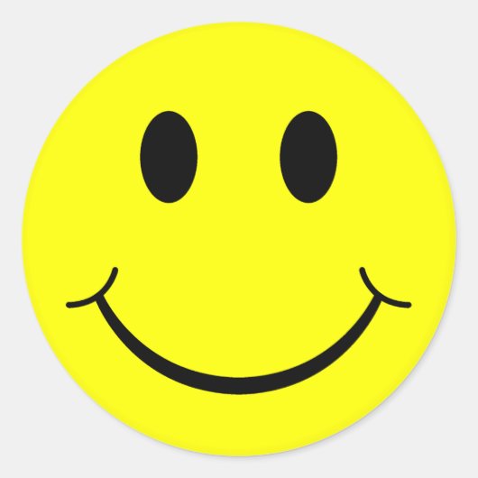 Klassisches Gesicht Runder Aufkleber (Vorderseite)