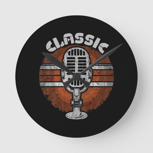 Klassisches Gestein Runde Wanduhr (Vorderseite)