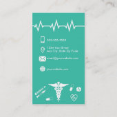 Klassisches Gesundheitswesen und medizinische Visitenkarte (Rückseite)