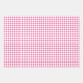 Klassisches Gingham 3 Rosa Geschenkpapier Set (Vorderseite 3)