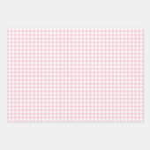 Klassisches Gingham 3 Rosa Geschenkpapier Set (Vorderseite 2)