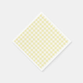 Klassisches Gingham Buttergelb Serviette (Ecke)