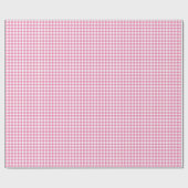 Klassisches Gingham Fuchsia Geschenkpapier (Flach)