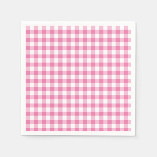 Klassisches Gingham Fuchsia Serviette (Vorderseite)
