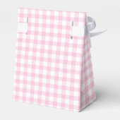 Klassisches Gingham Hellrosa Geschenkschachtel (Rückseite)