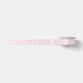 Klassisches Gingham Hellrosa Satinband (Vorderseite)