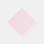 Klassisches Gingham Hellrosa Serviette (Ecke)