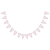 Klassisches Gingham Hellrosa Wimpelkette (Alle)