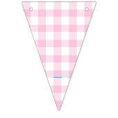 Klassisches Gingham Hellrosa Wimpelkette (Zweite Fahne)